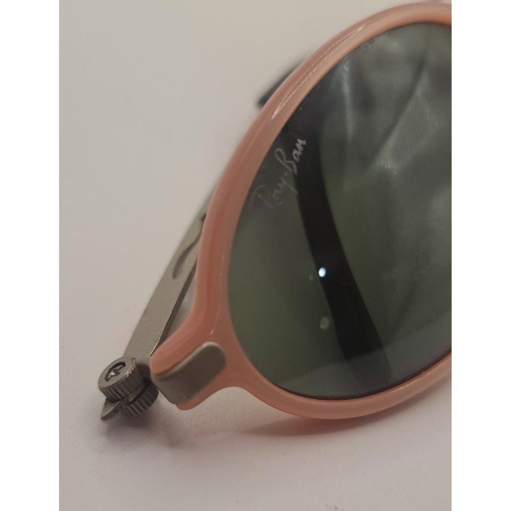Vintage Pink Ray-Ban Orbs Sunglasses 80's Oval Bausch & Lomb Flash Mirror Lenses - Picture 6 of 16